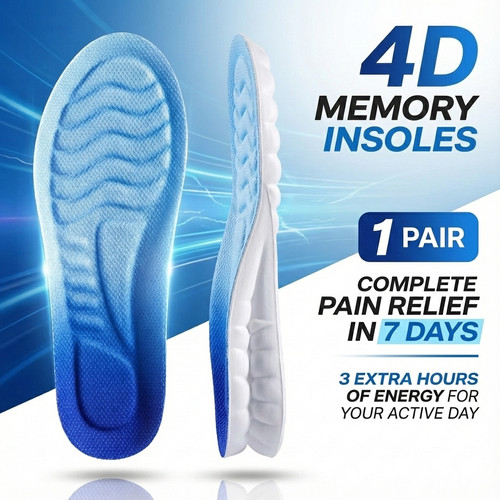 Pairs memory foam insoles - foam,
